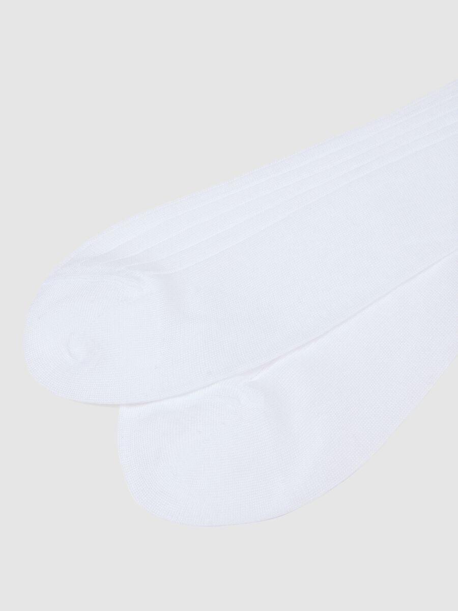 Pack of two long white cotton socks_2