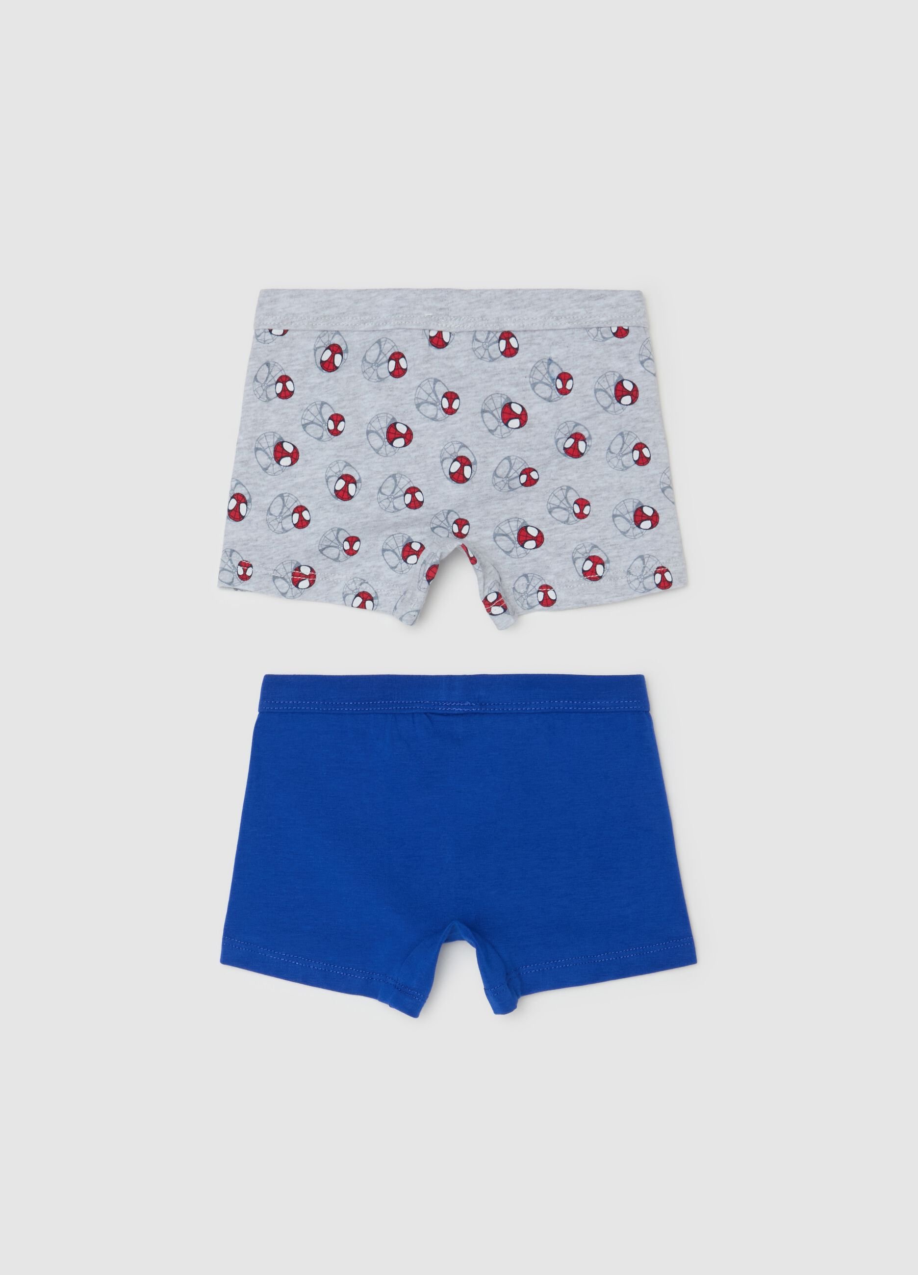 Two-pack boxer shorts in stretch cotton with Spidey print