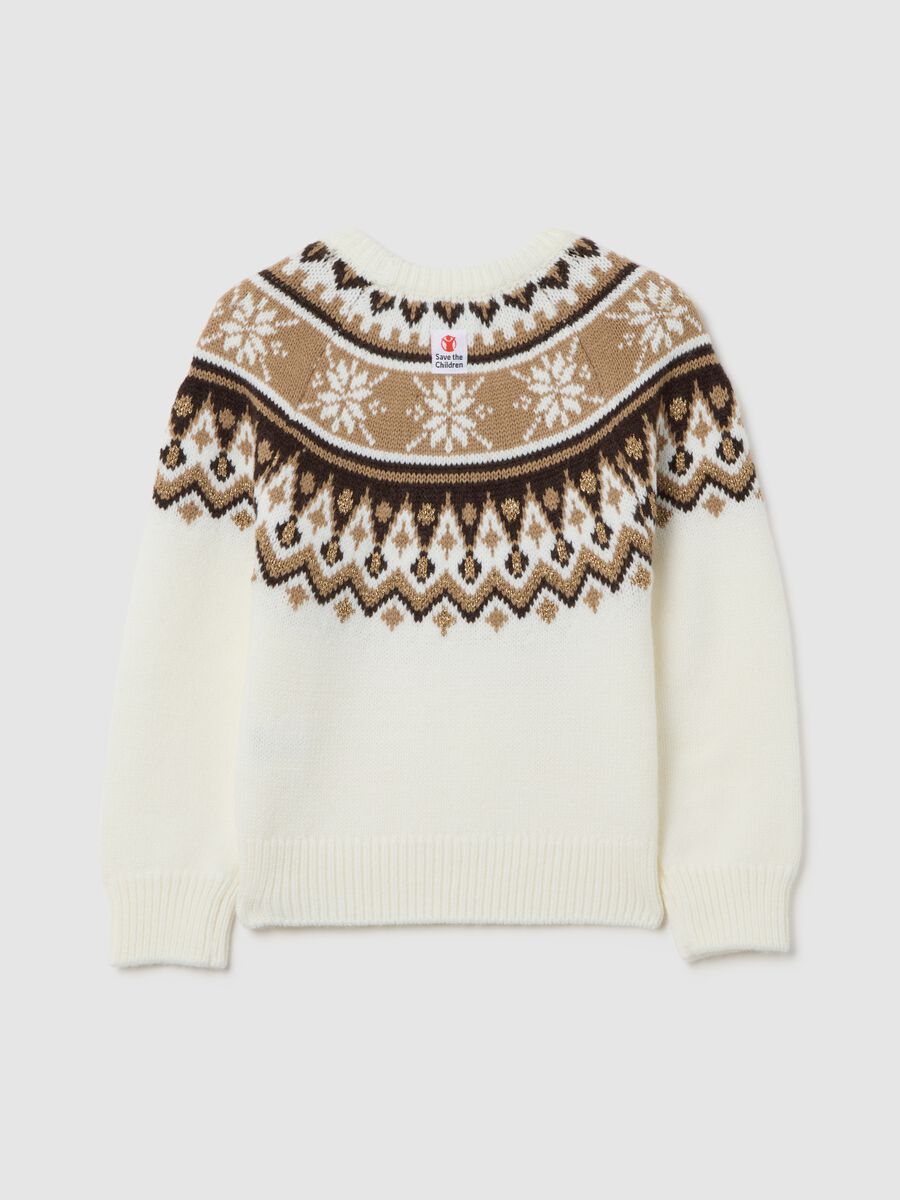 Girls' multicolour regular fit pullover with Christmas pattern_1