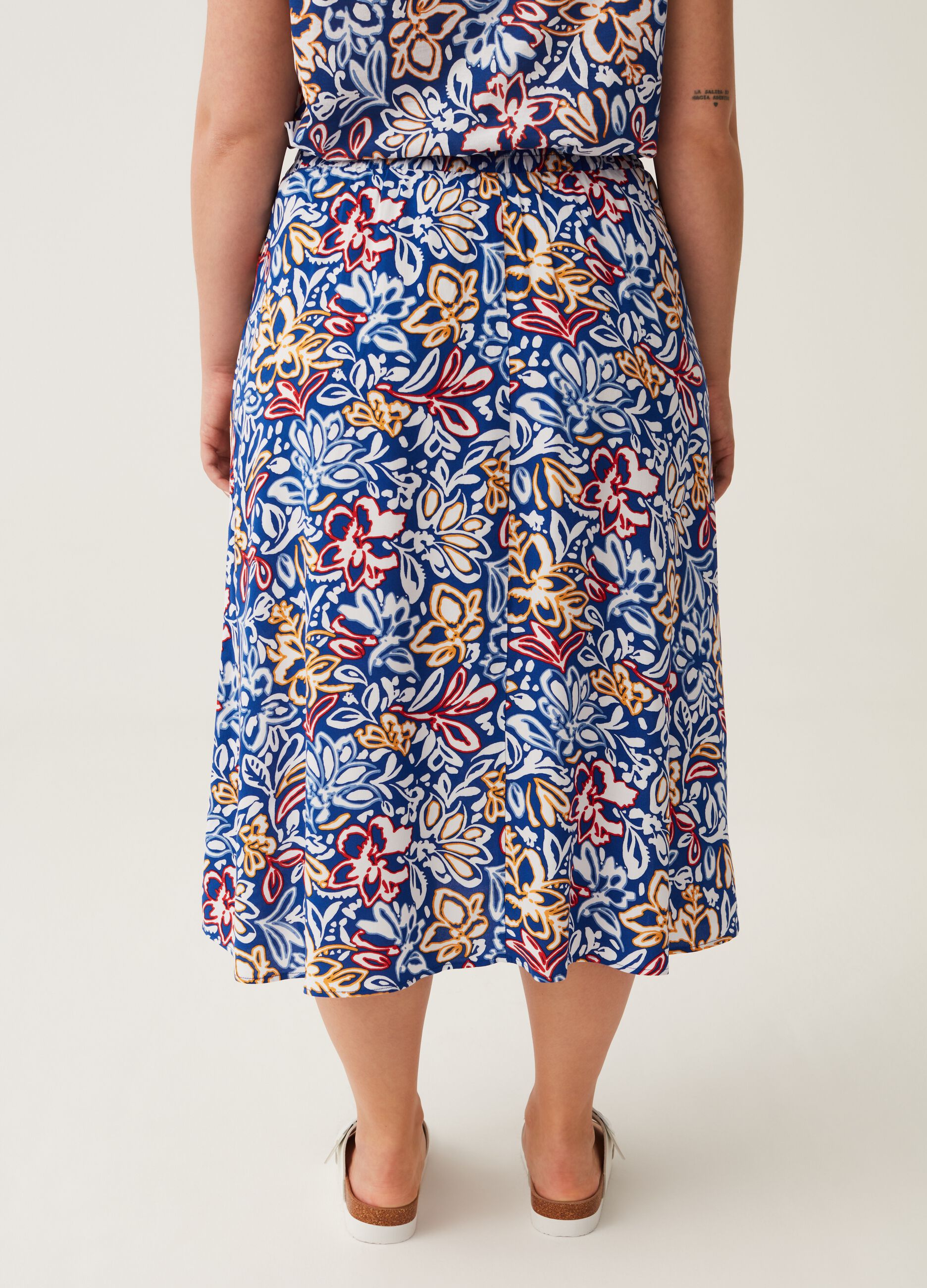 Gonna midi con stampa all-over Curvy MYA_2