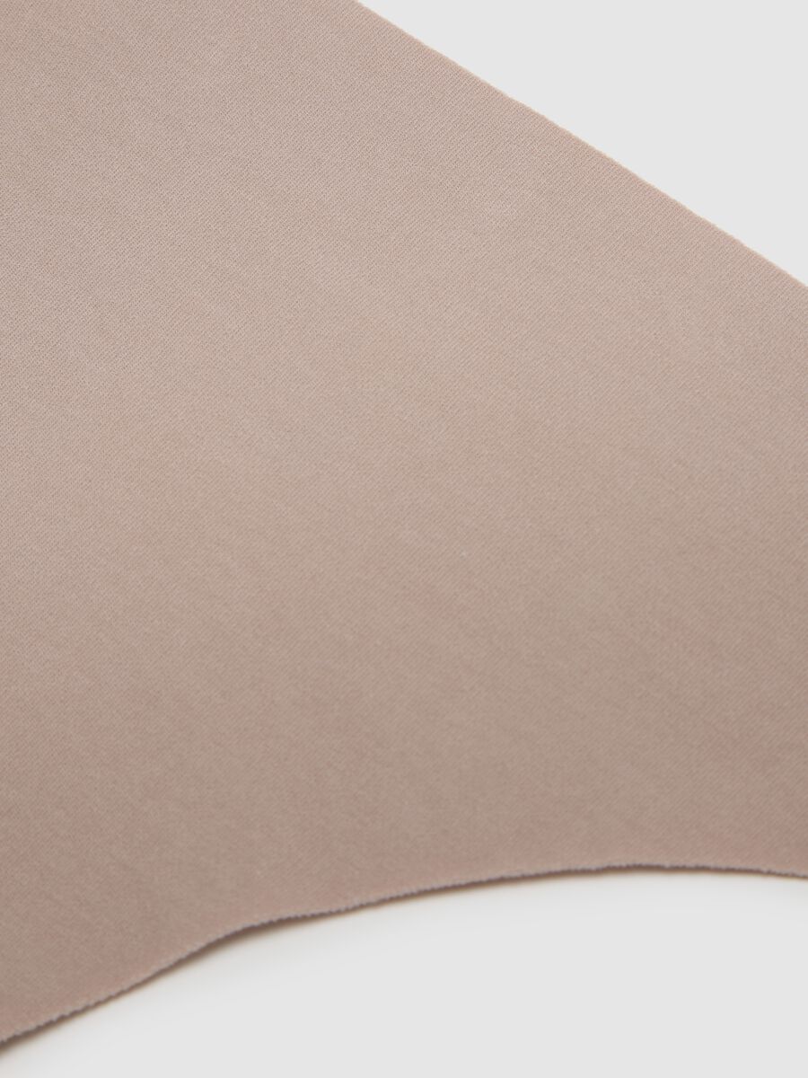 Beige stretch cotton Brazilian brief_1