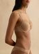 Beige full coverage bra with padded cups_3
