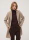 Camel regular-fit coat with lapels and buttons_0