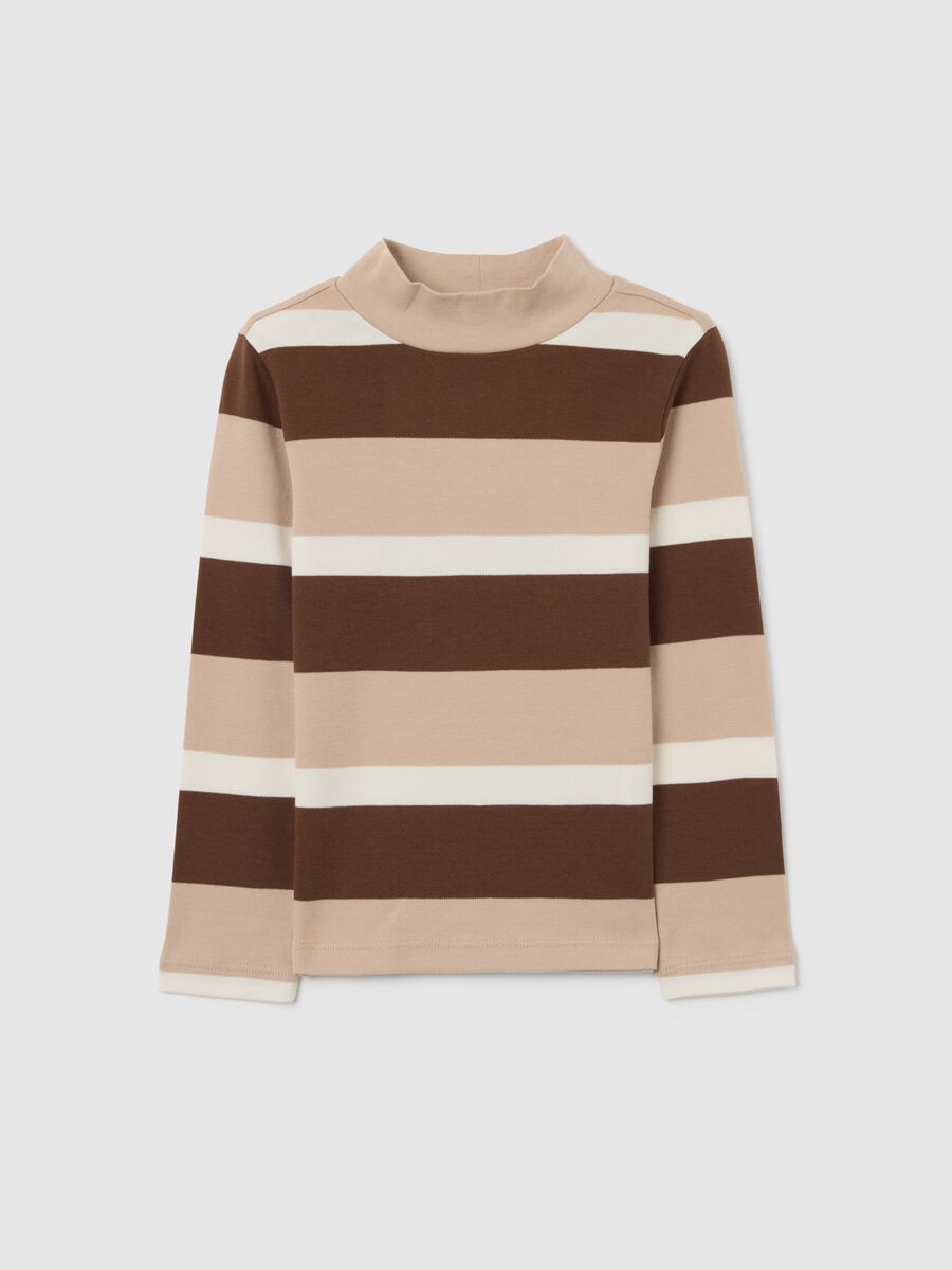 Multicolour striped cotton children's jumper with regular fit_0