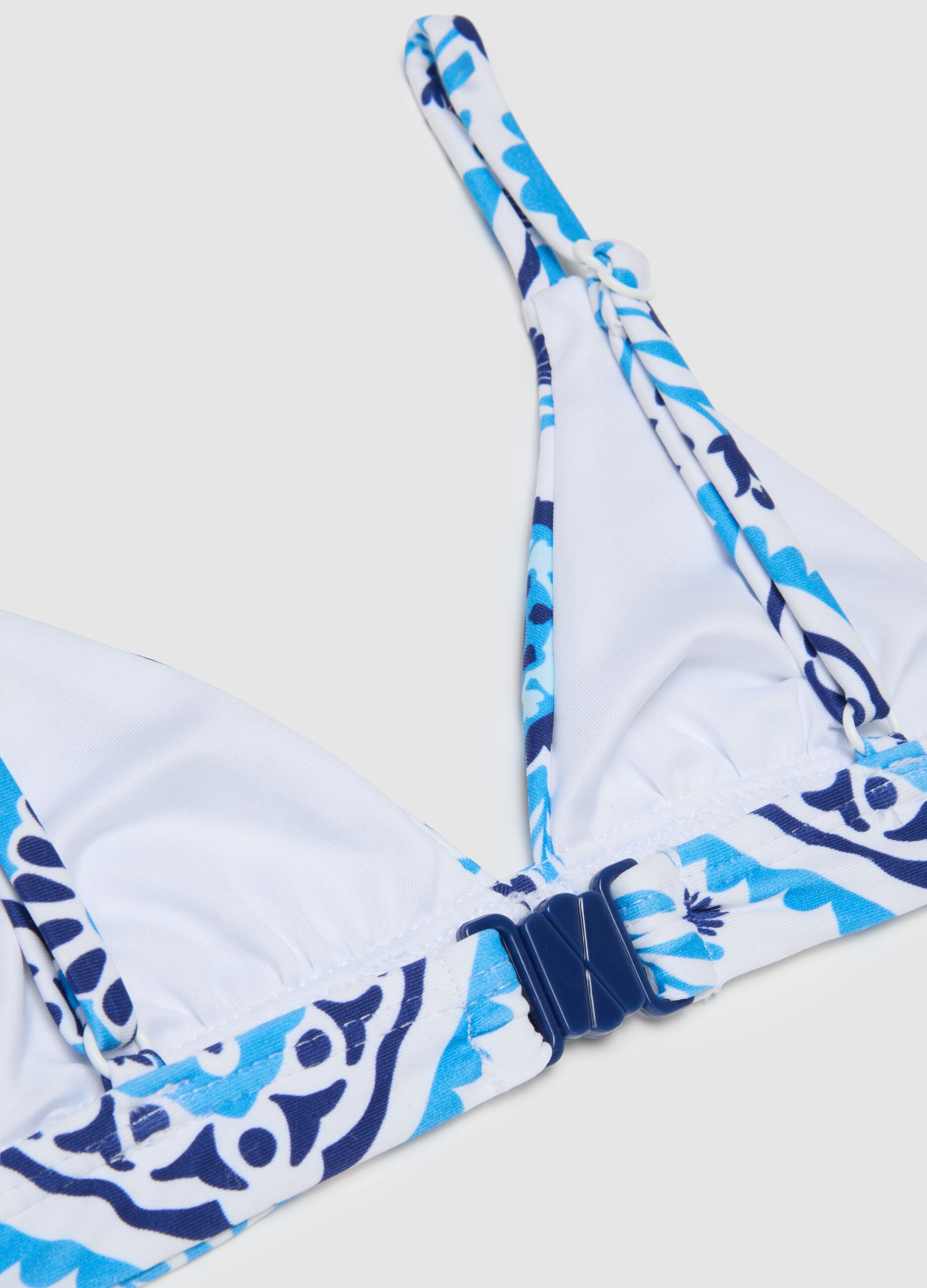 Girls' multicoloured elastane blend bikini with print