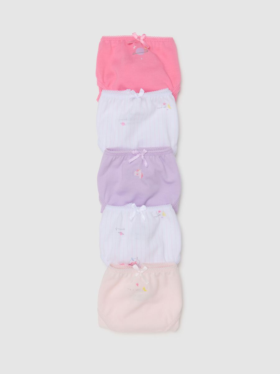 Multi-pack set of girls' underwear in multicolour pure cotton regular fit_2