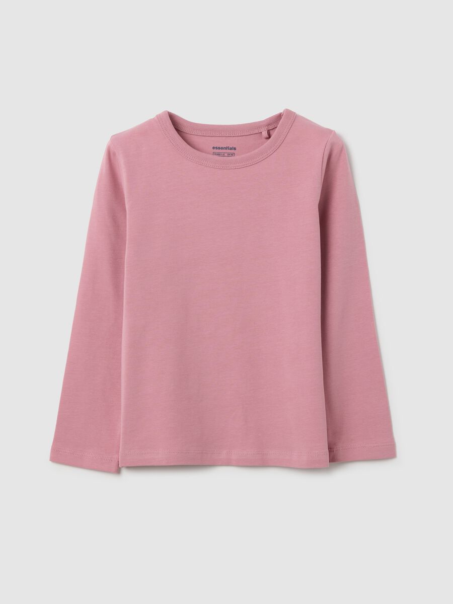 Girls' Pink Cotton Regular Fit Top_0