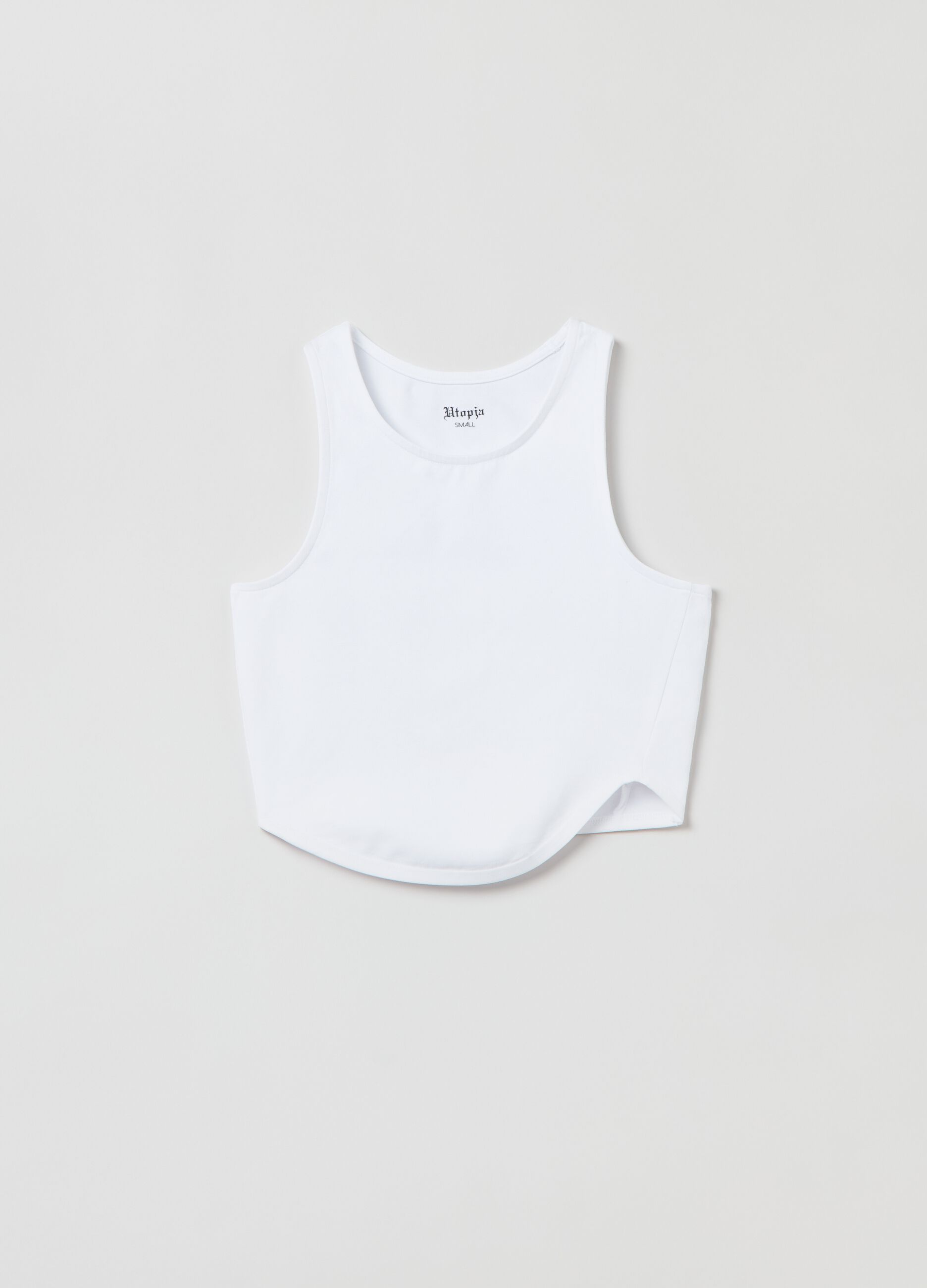 Wave Tank Top White