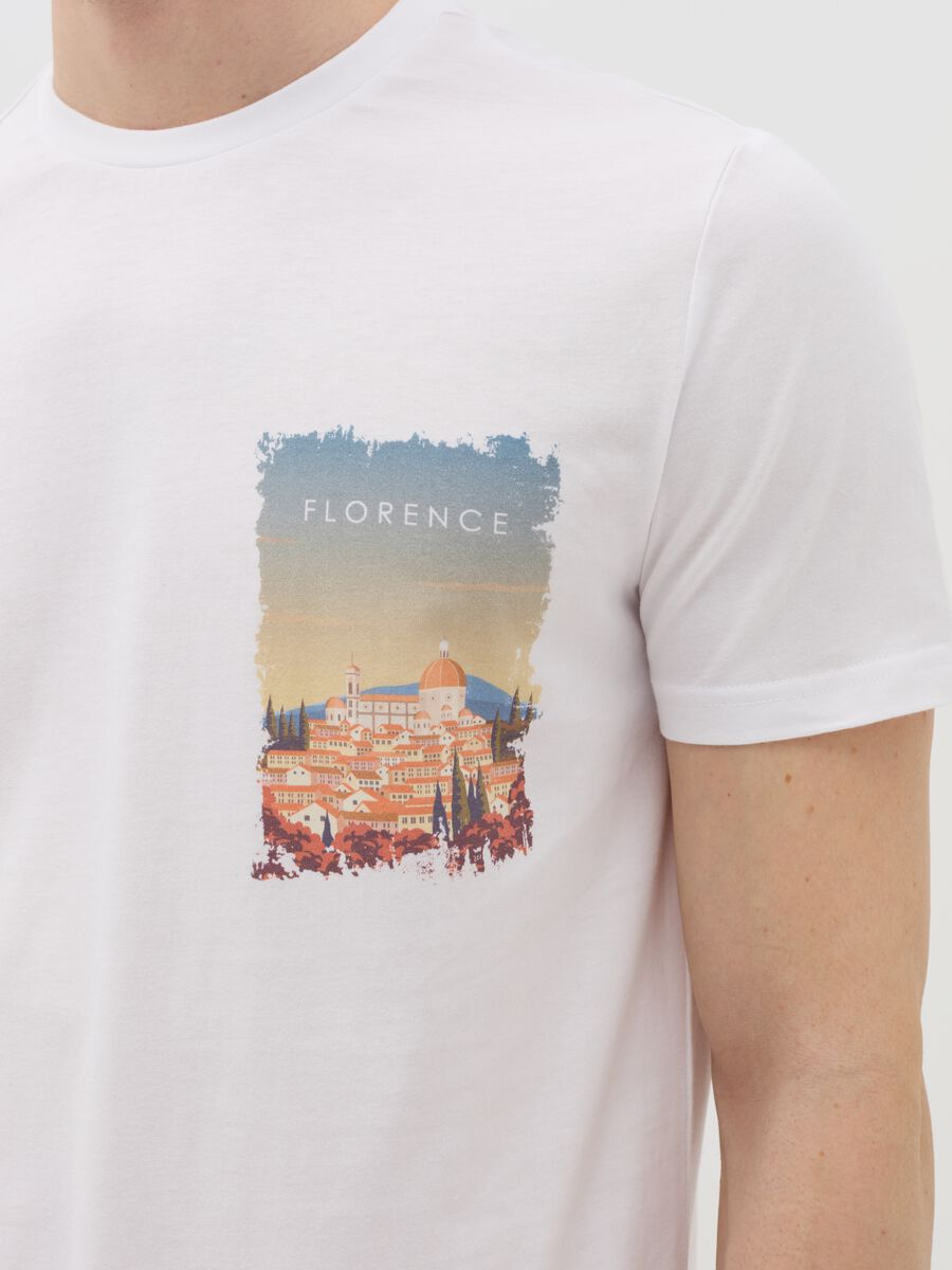 Cotton T-shirt with "Florence" print_2