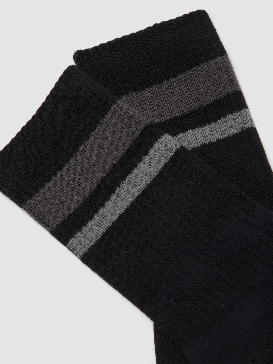Calze sportive nere in cotone elasticizzato_1