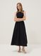 Brown midi dress in stretch cotton_0