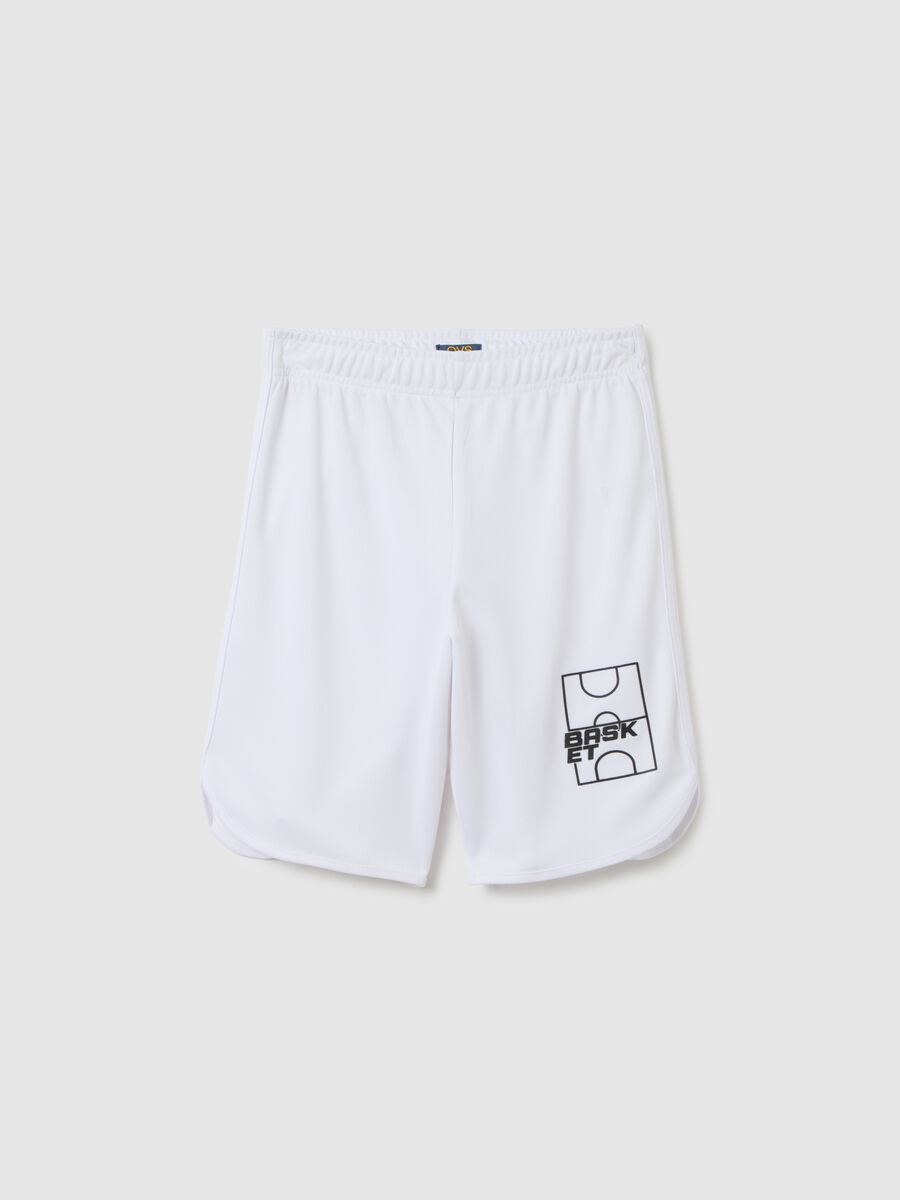 Boys' White Regular Fit Shorts_0