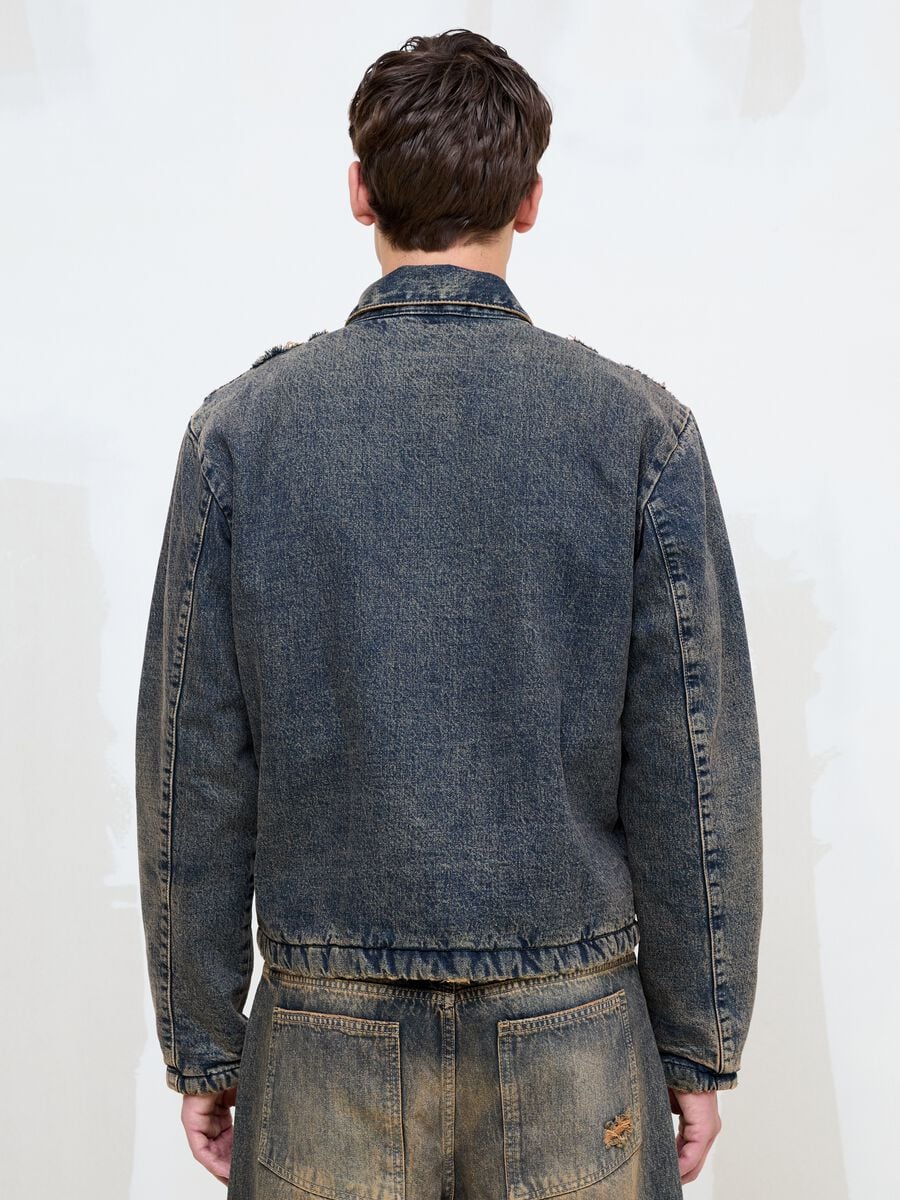 Denim Padded Jacket Vintage Dark Blue_4