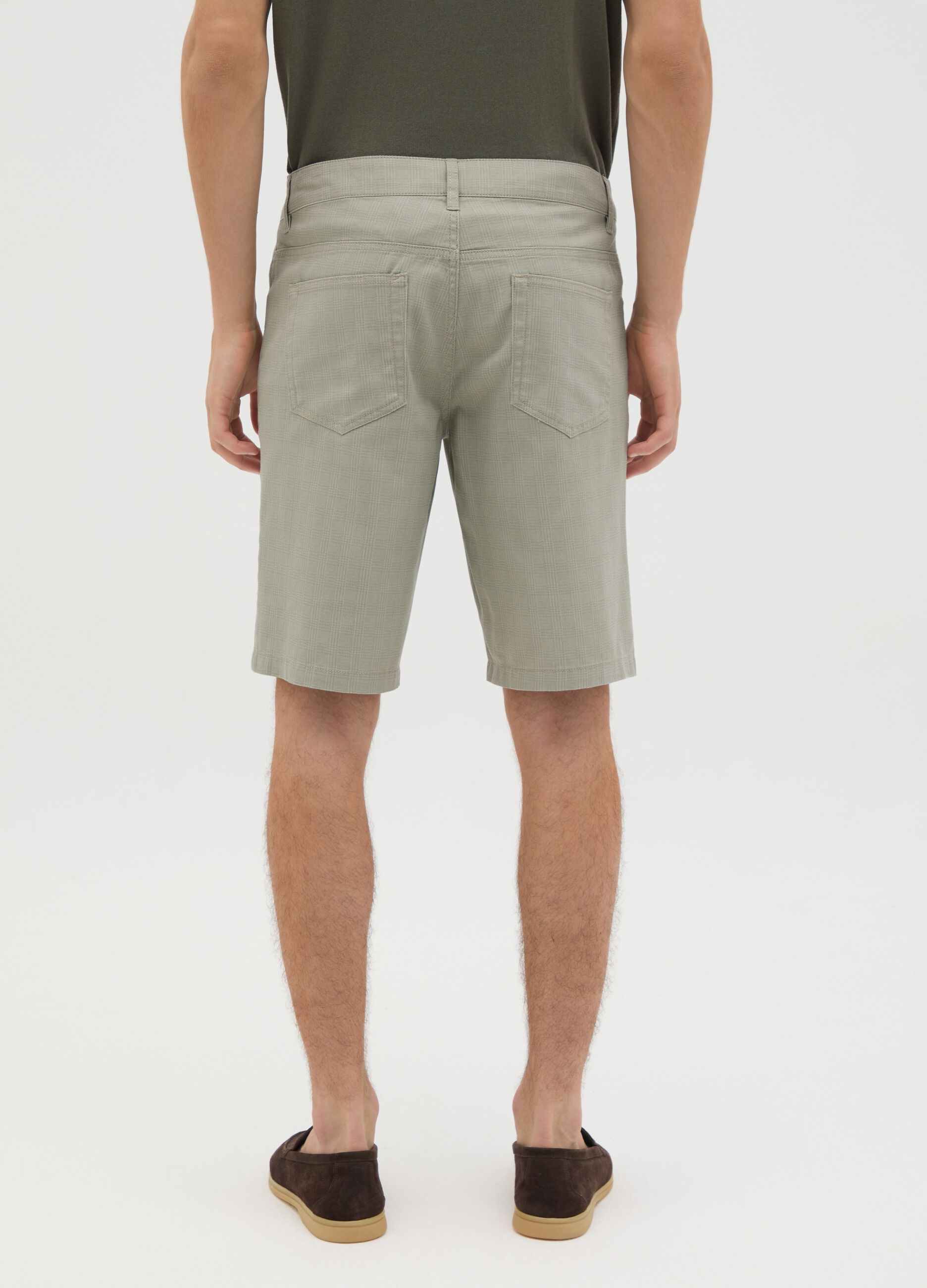Men's Green Regular Fit Pure Cotton Shorts