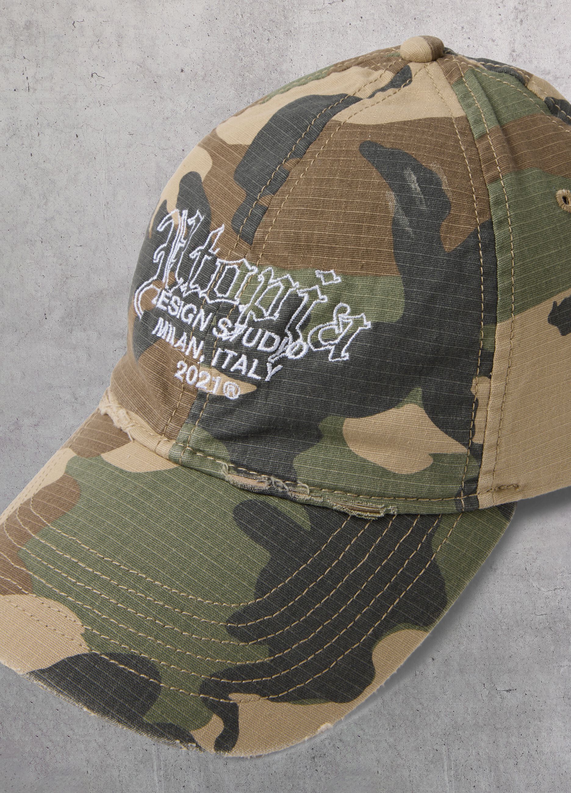 Multicolour stretch-cotton baseball cap