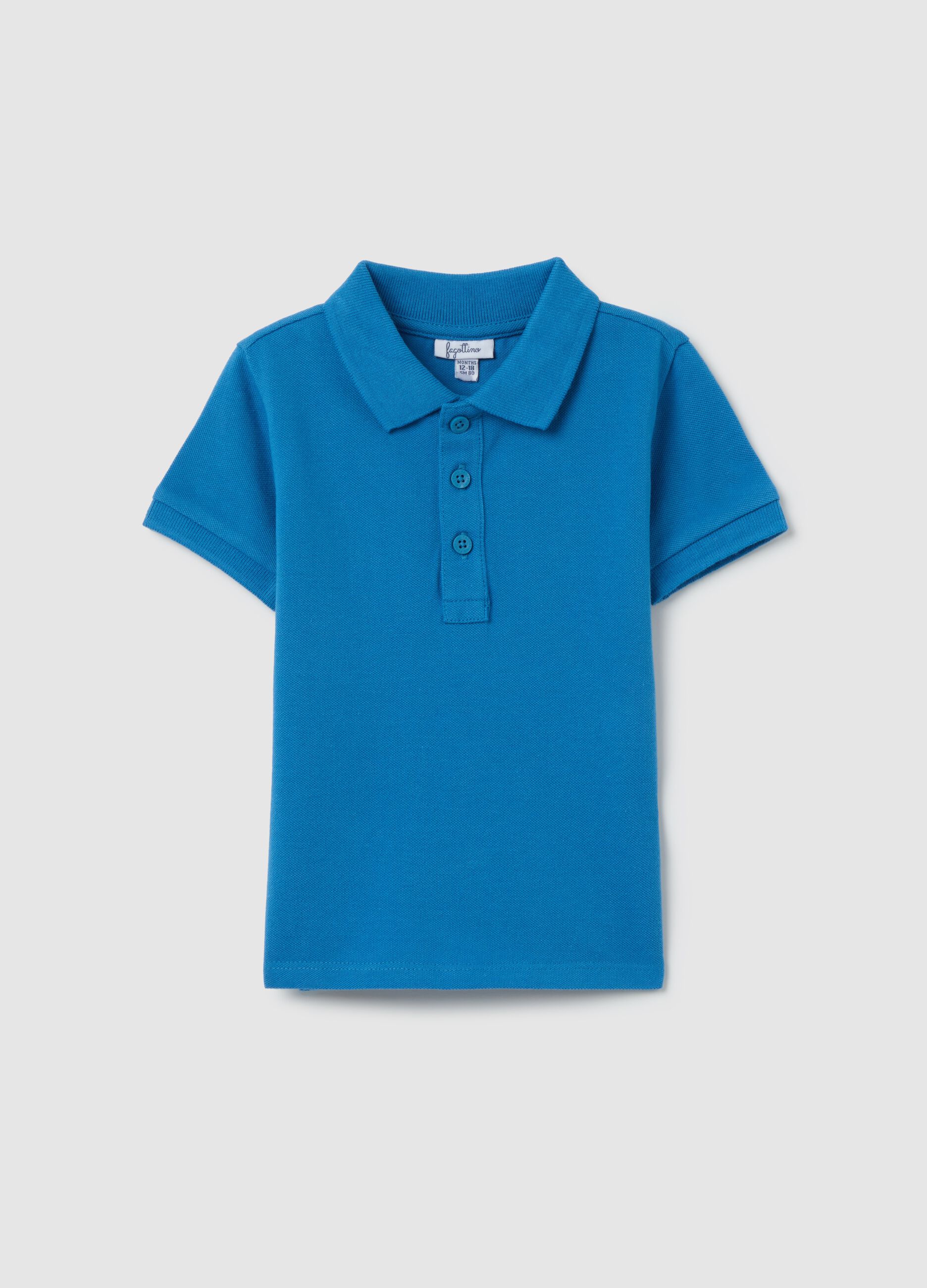 Short-sleeved polo shirt in piquet