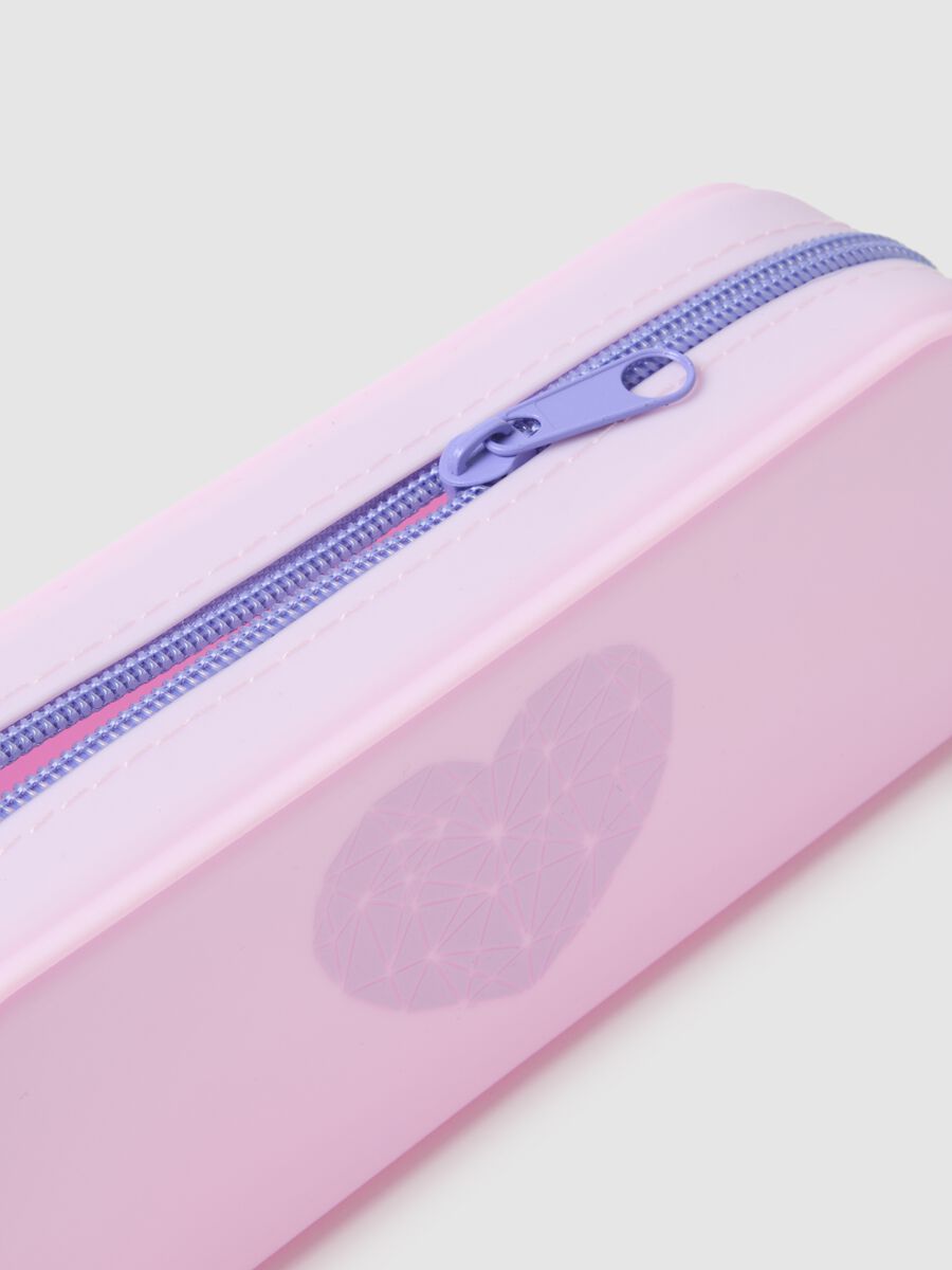 Pink silicone case with heart design_2