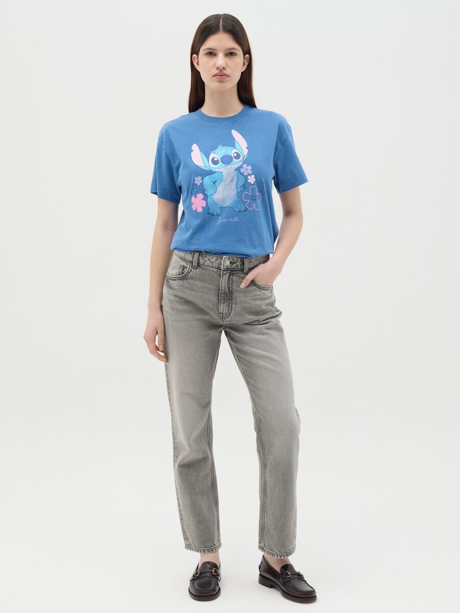 Light blue T-shirt with Stitch print_1