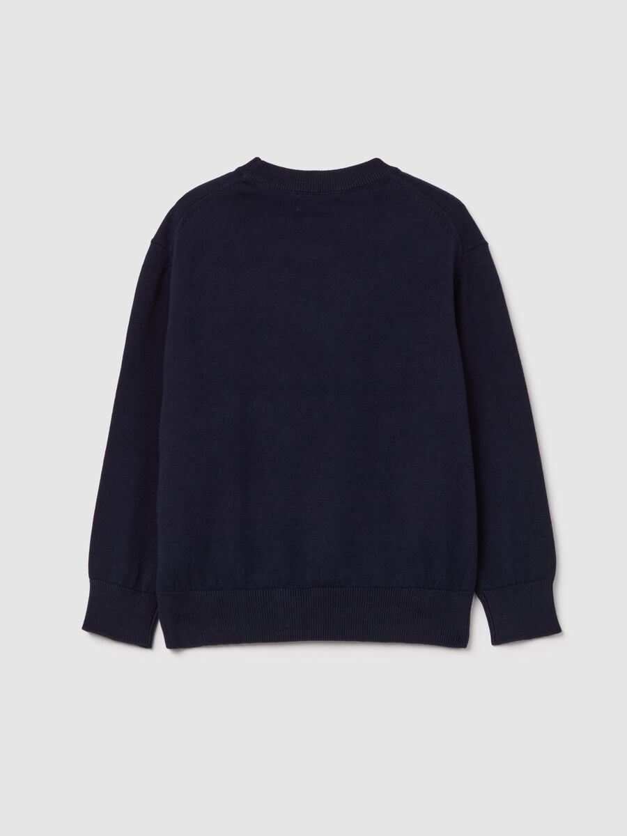 Solid colour cotton pullover_1