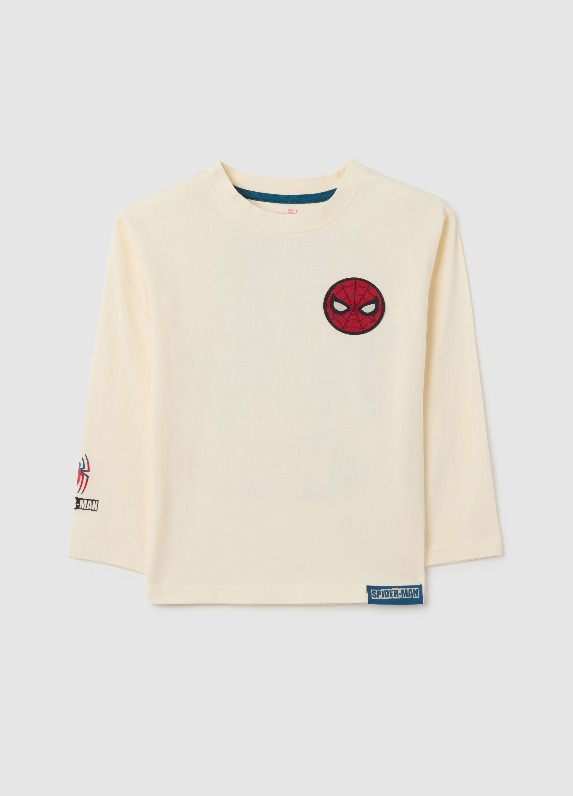 Maglietta da bambino in puro cotone beige regular fit con stampa