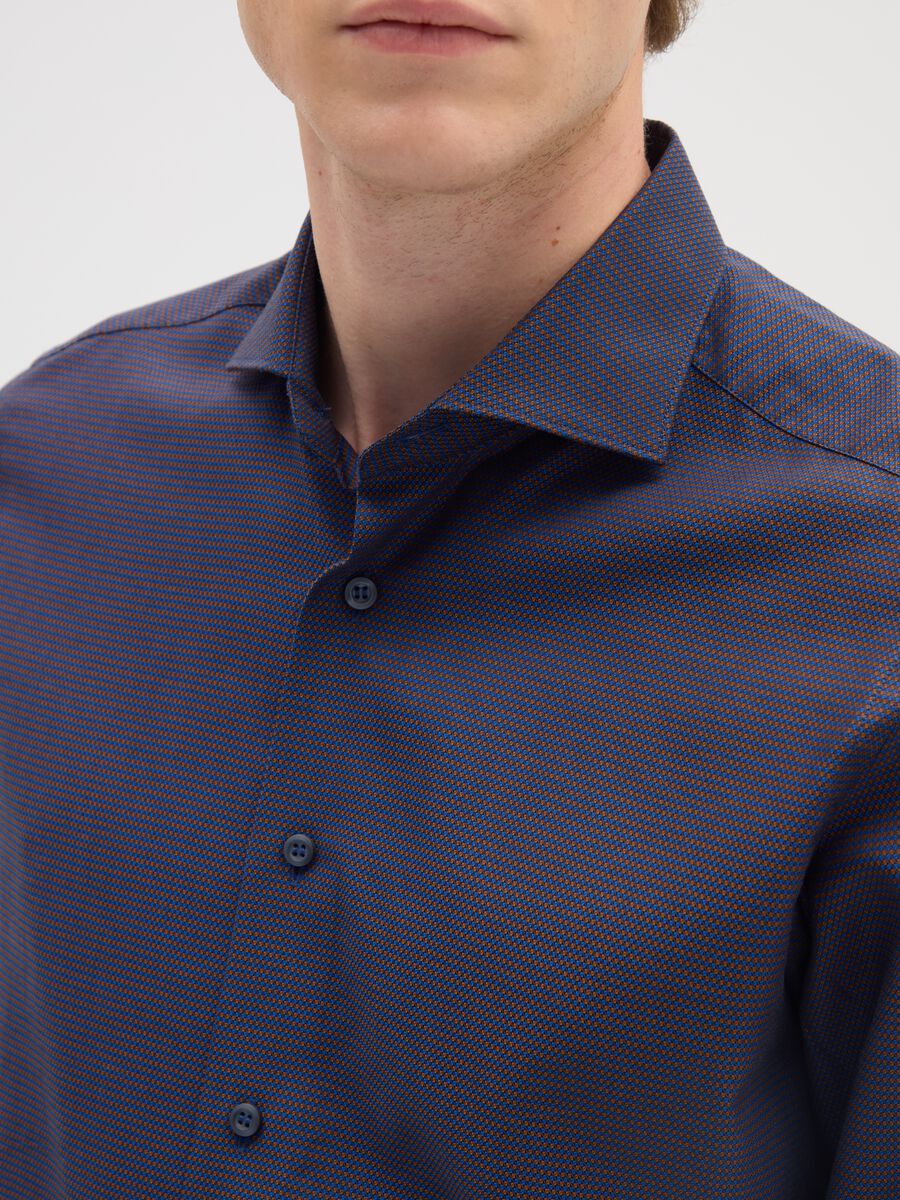 Camicia in cotone elasticizzato multicolor slim fit_1