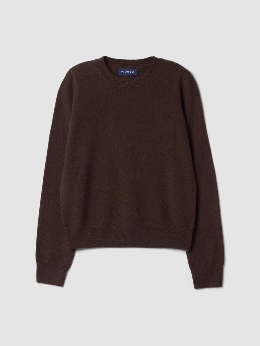 Brown pure cashmere crew-neck jumper_0