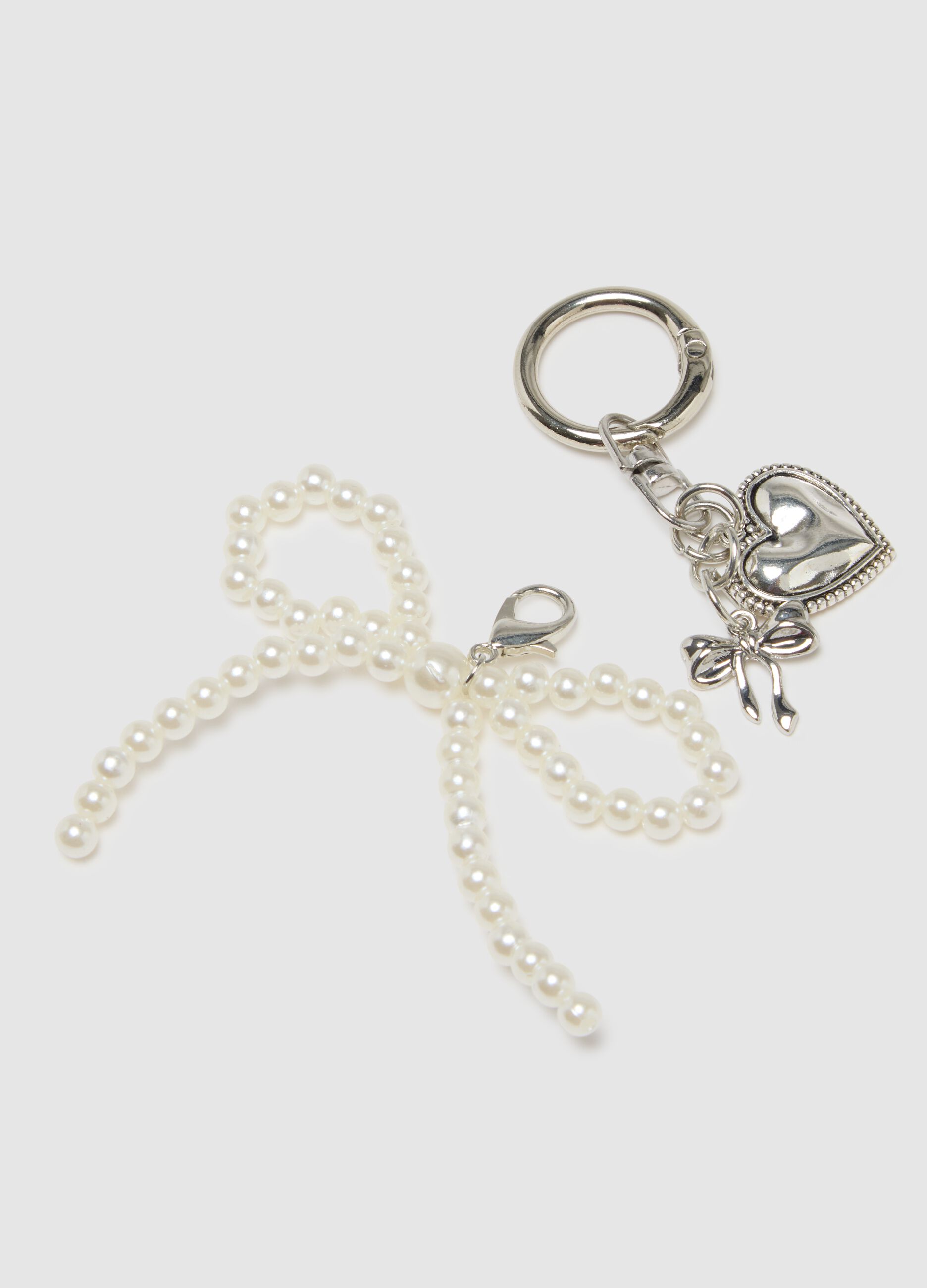 Multicolour Steel Keyring with Heart