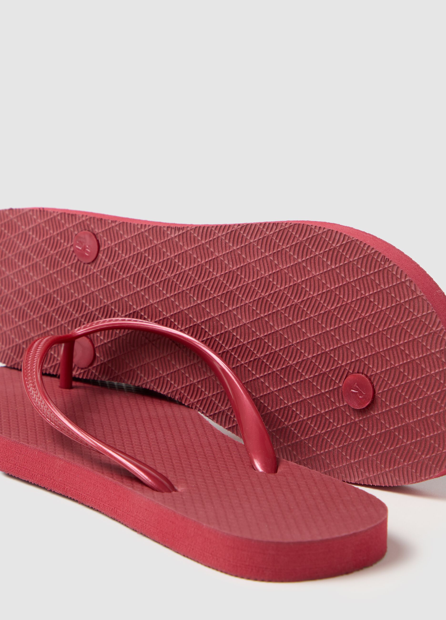 Infradito da donna in misto materiali rosse