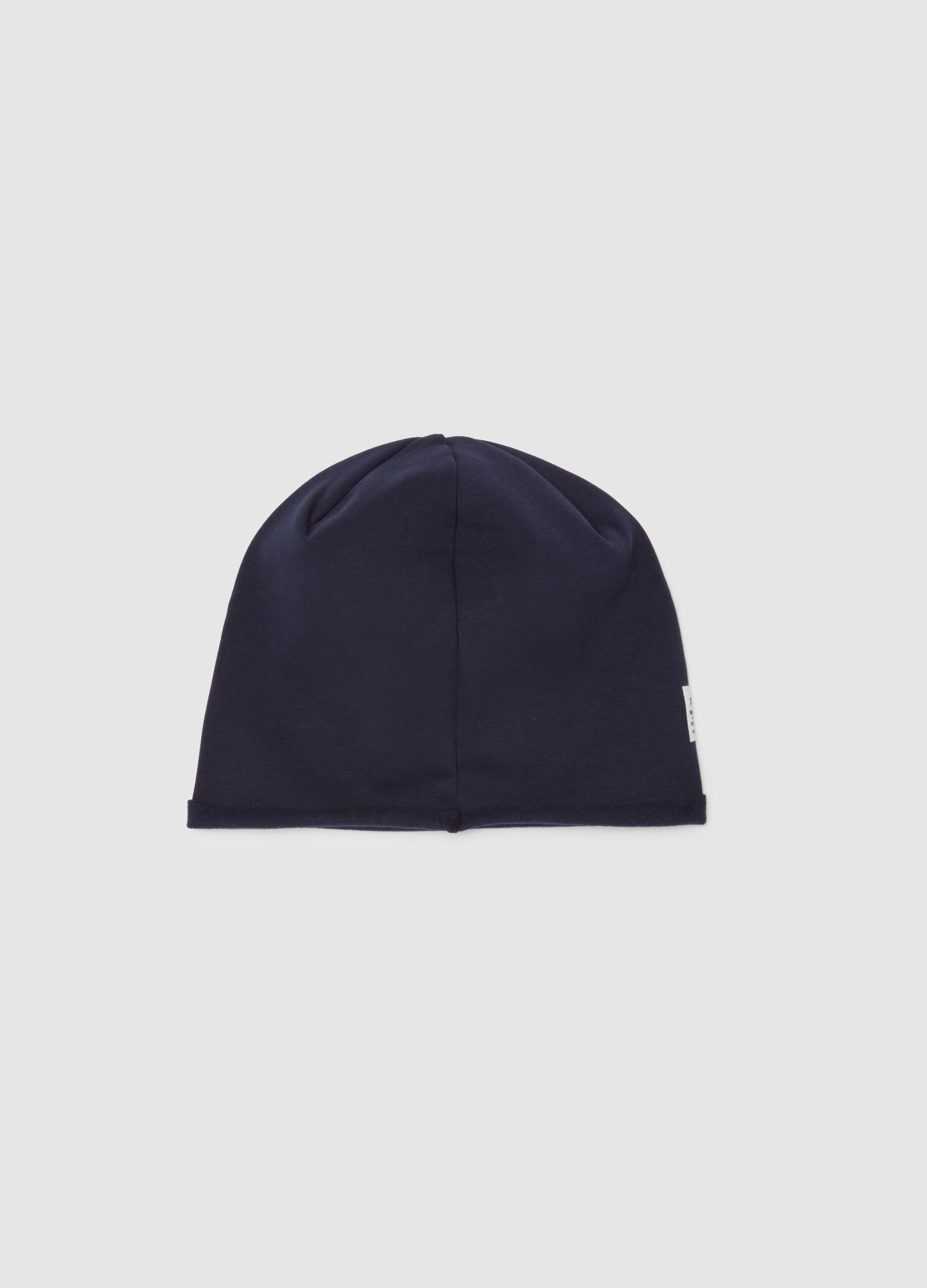 Cappello da bambino in cotone elasticizzato blu