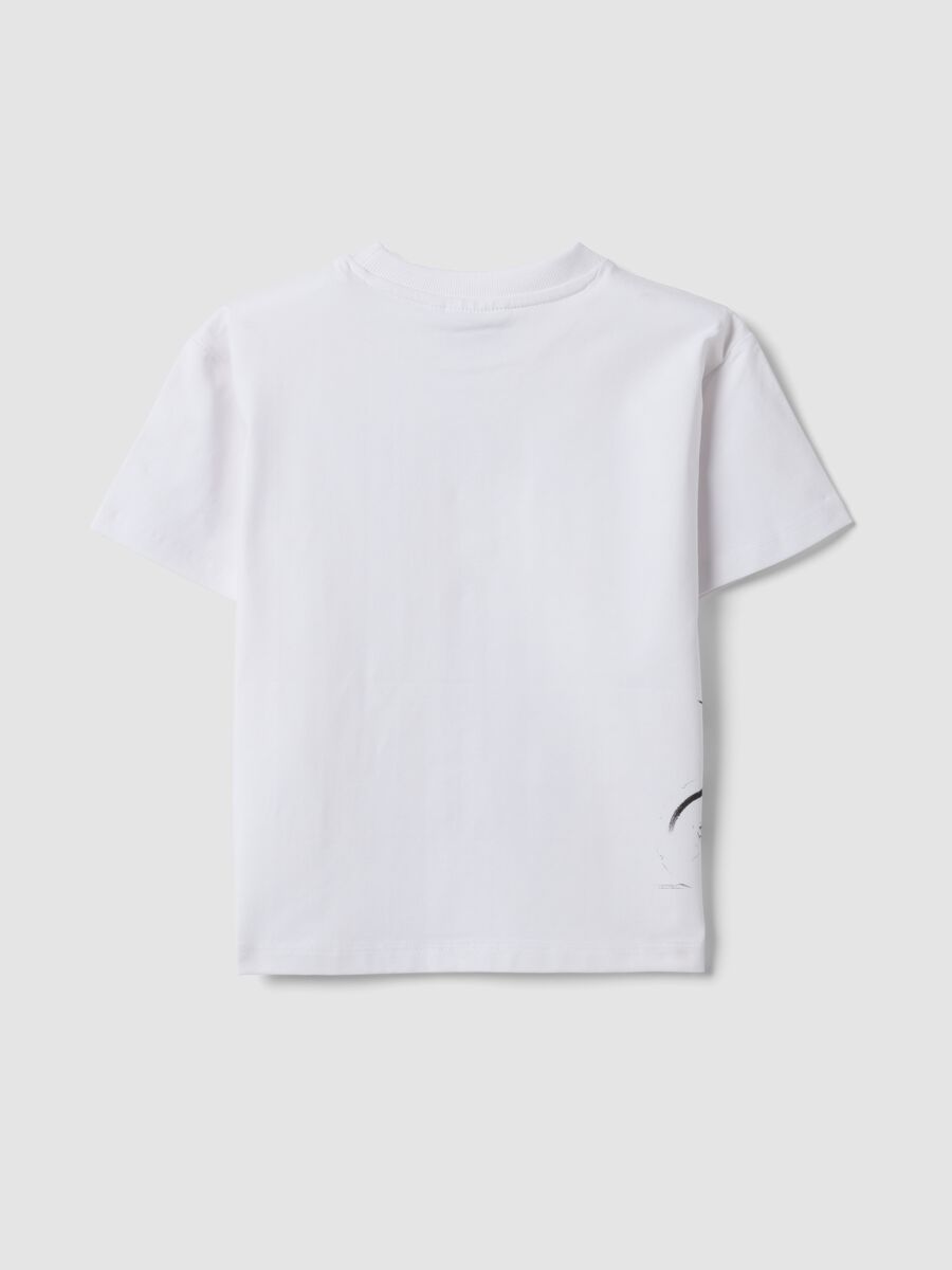 White short-sleeve stretch cotton T-shirt_1