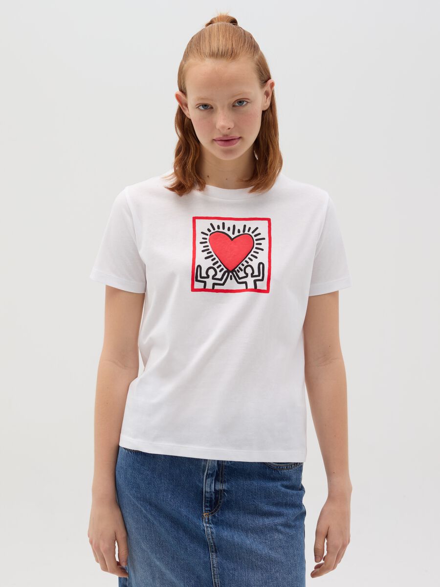 T-shirt with Keith Haring "The Heart” print_0