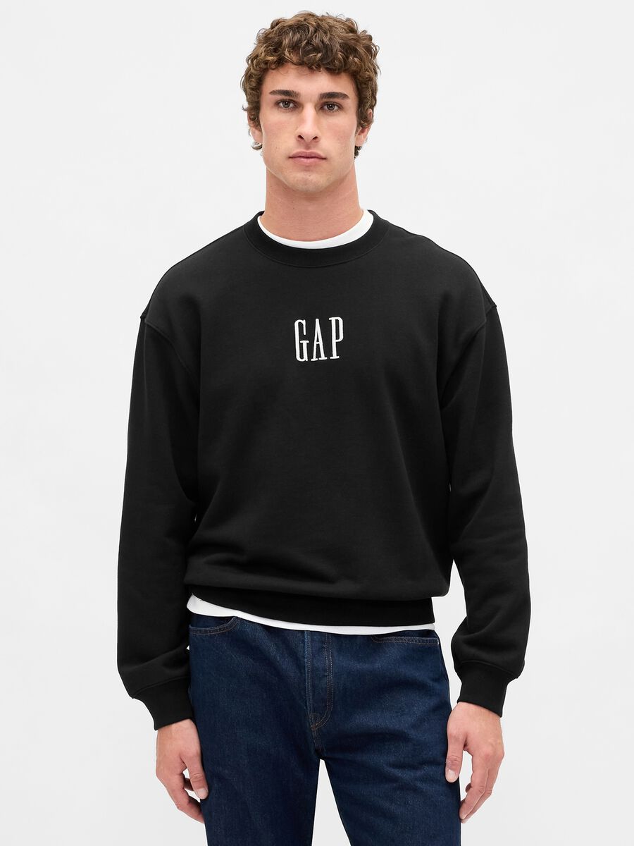 Black Crew Neck Sweatshirt_0