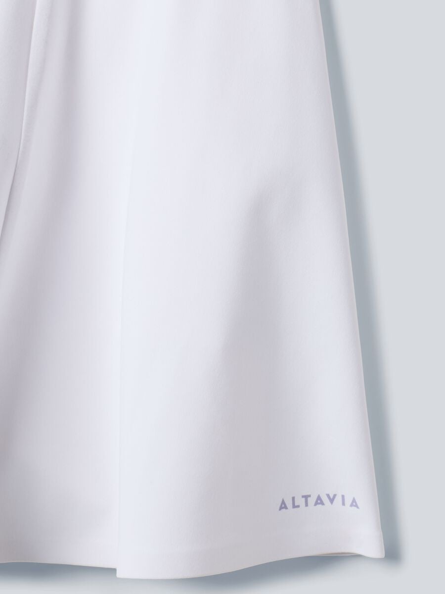 White ALTAVIA COURT sports skirt in stretch technical fabric with integrated shorts_5