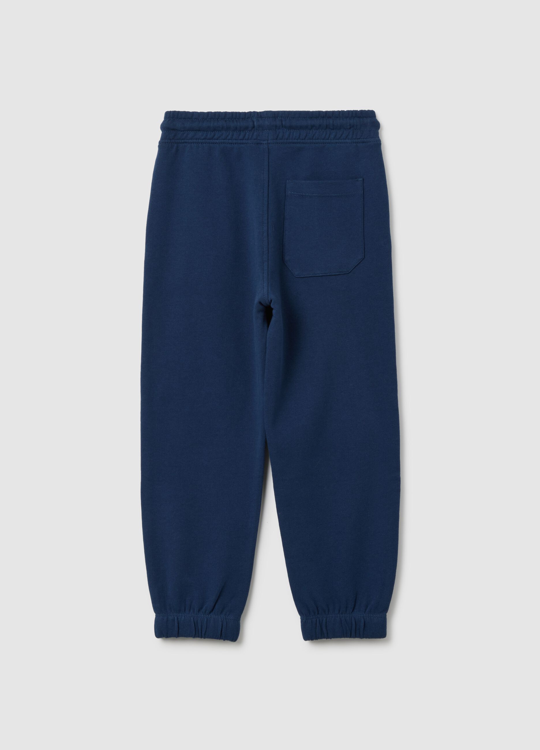 Children's blue jogger trousers in pure cotton regular fit