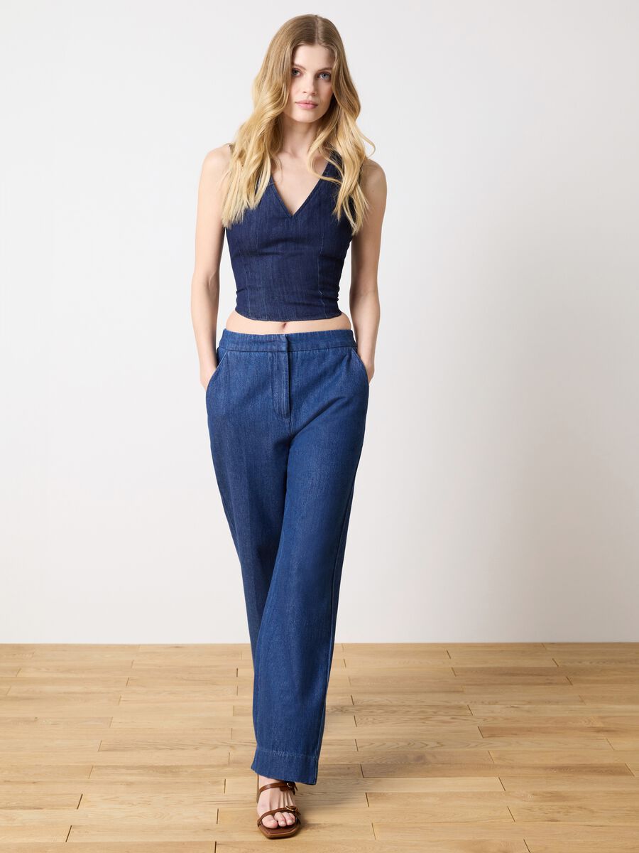 Blue relaxed-fit jeans_0
