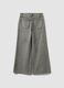 Girls&rsquo; pure cotton wide-leg grey jeans with studs_4