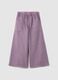 Purple baggy trousers for girls in regular fit cotton blend_0