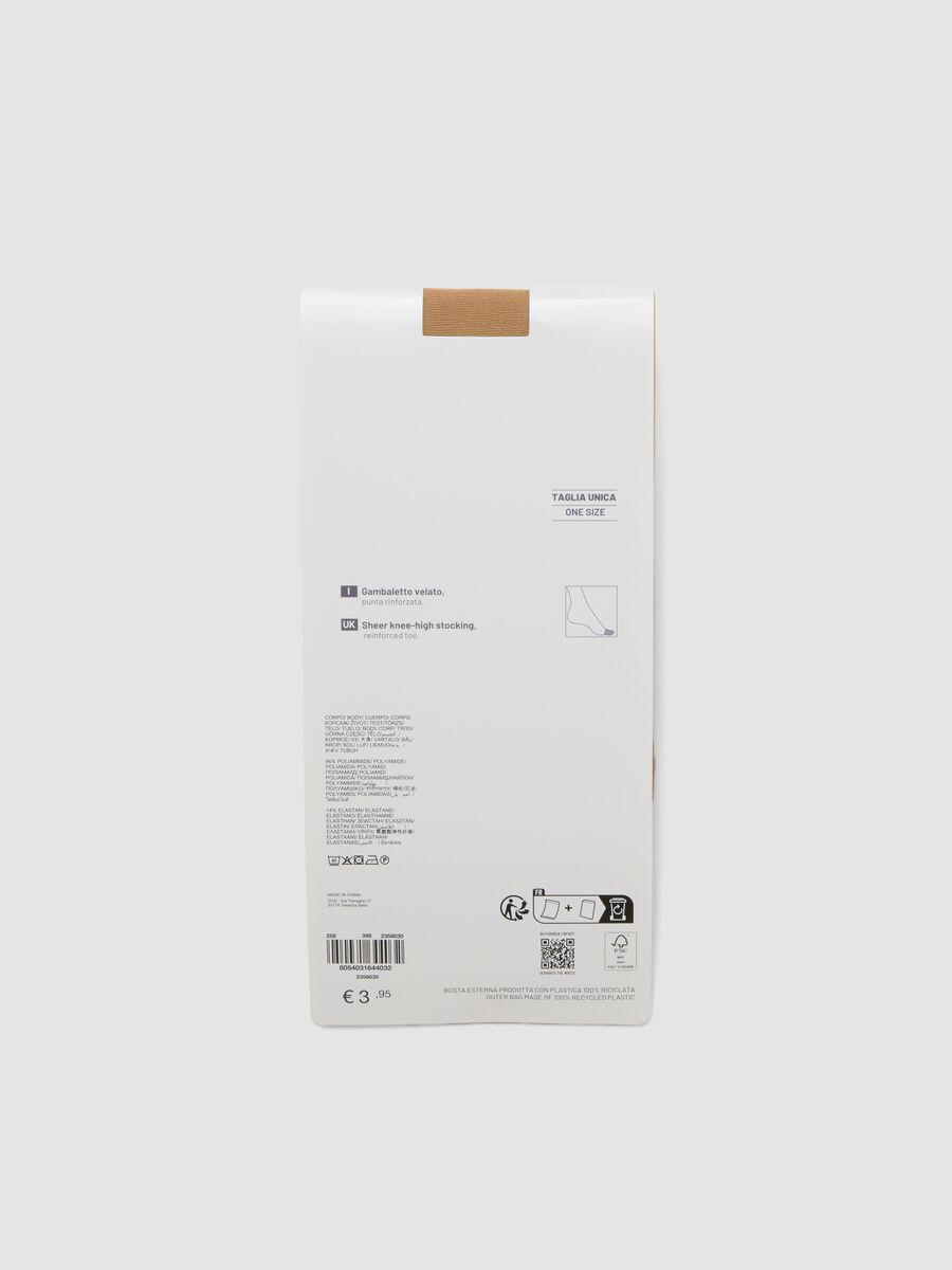 Bipack di calze velate beige in tessuto elasticizzato_1