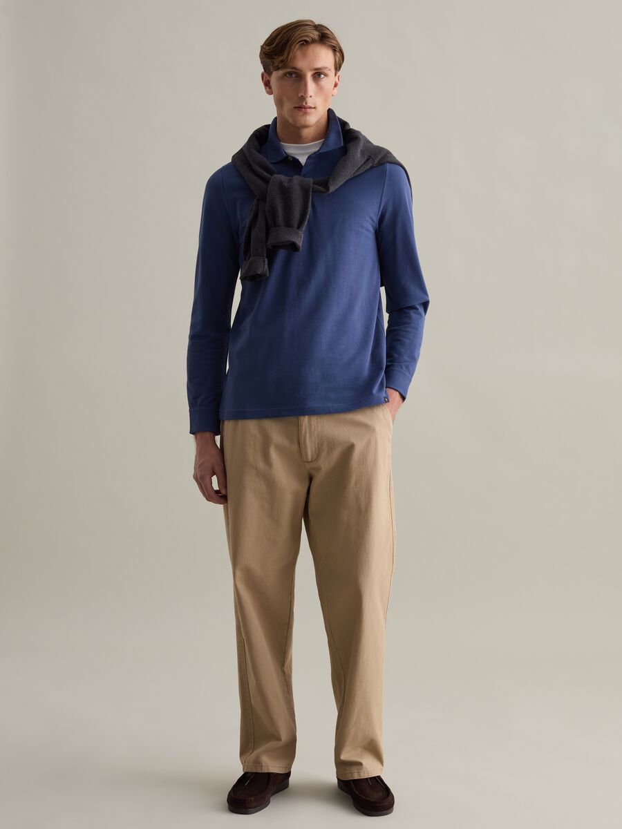 Polo a maniche lunghe in piquet_1