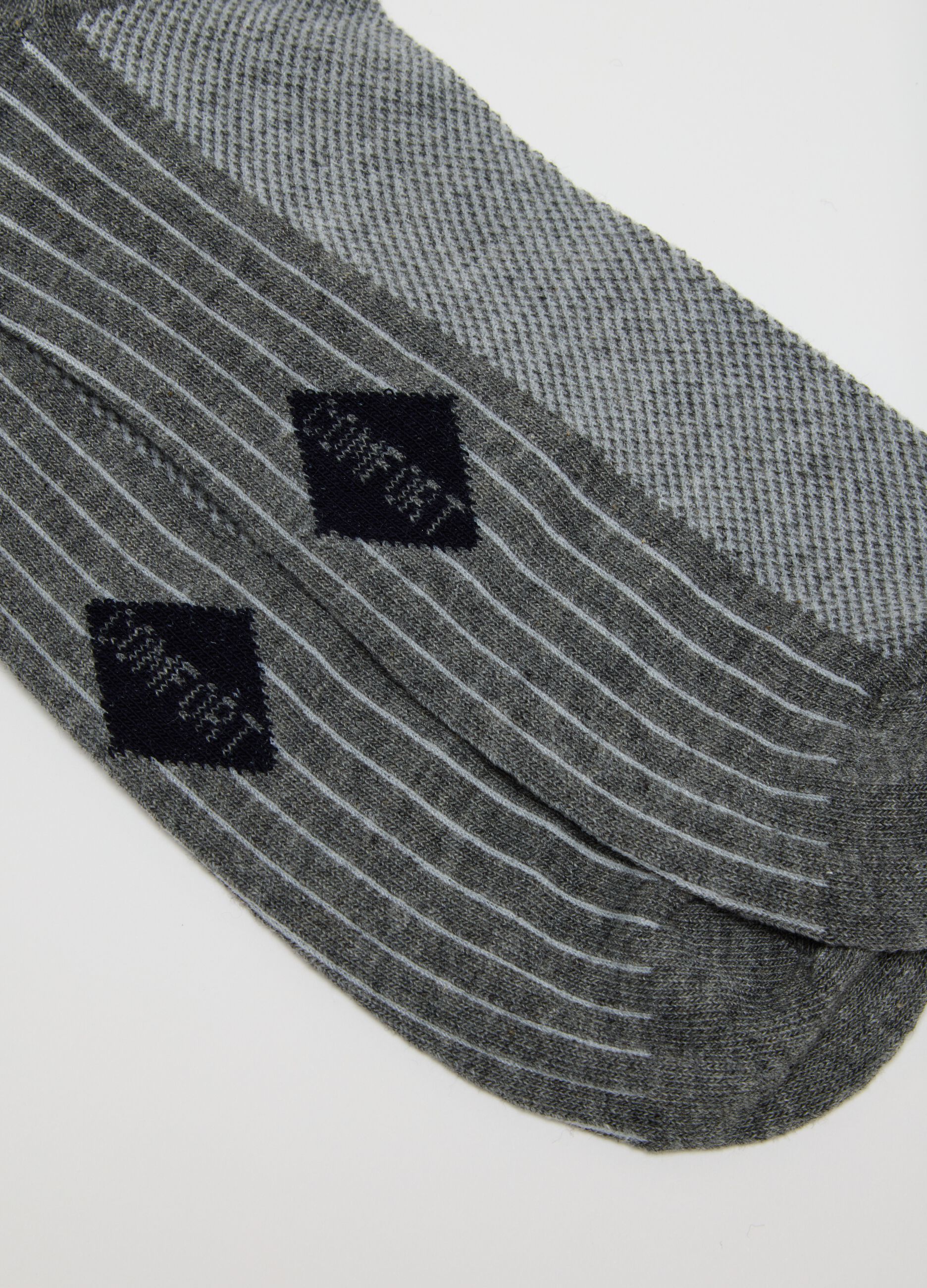 Men's Grey Cotton Blend Ankle Sock Tripack