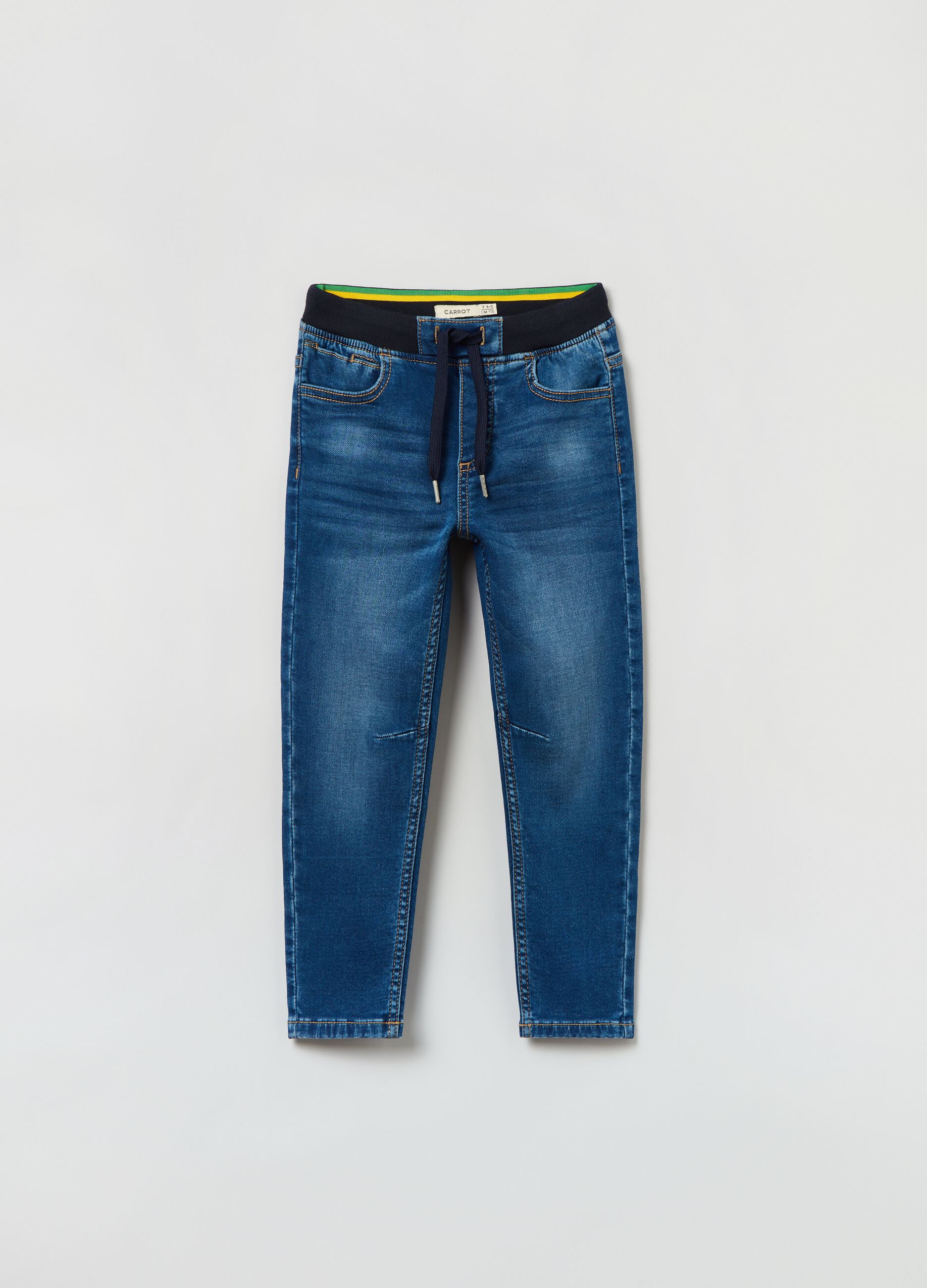 Joggers in denim con coulisse