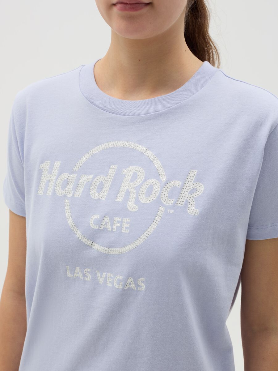 Light blue T-shirt with Hard Rock Café Las Vegas print_3
