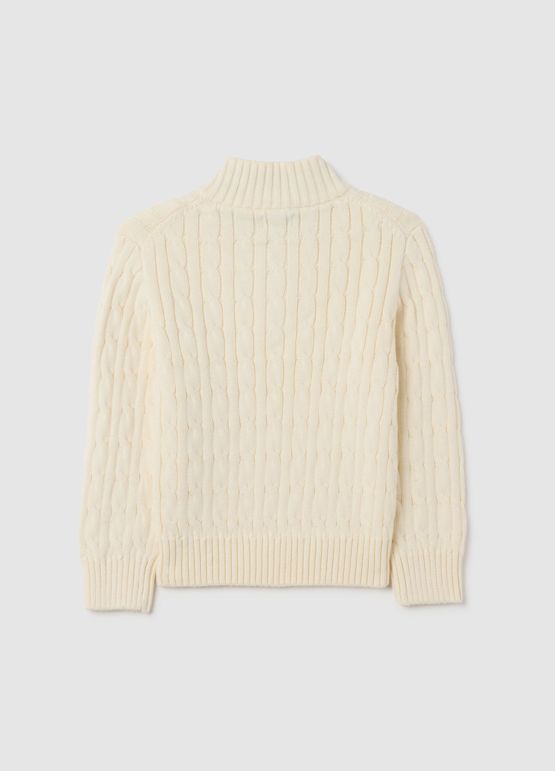 Children's white oversized cotton jumper