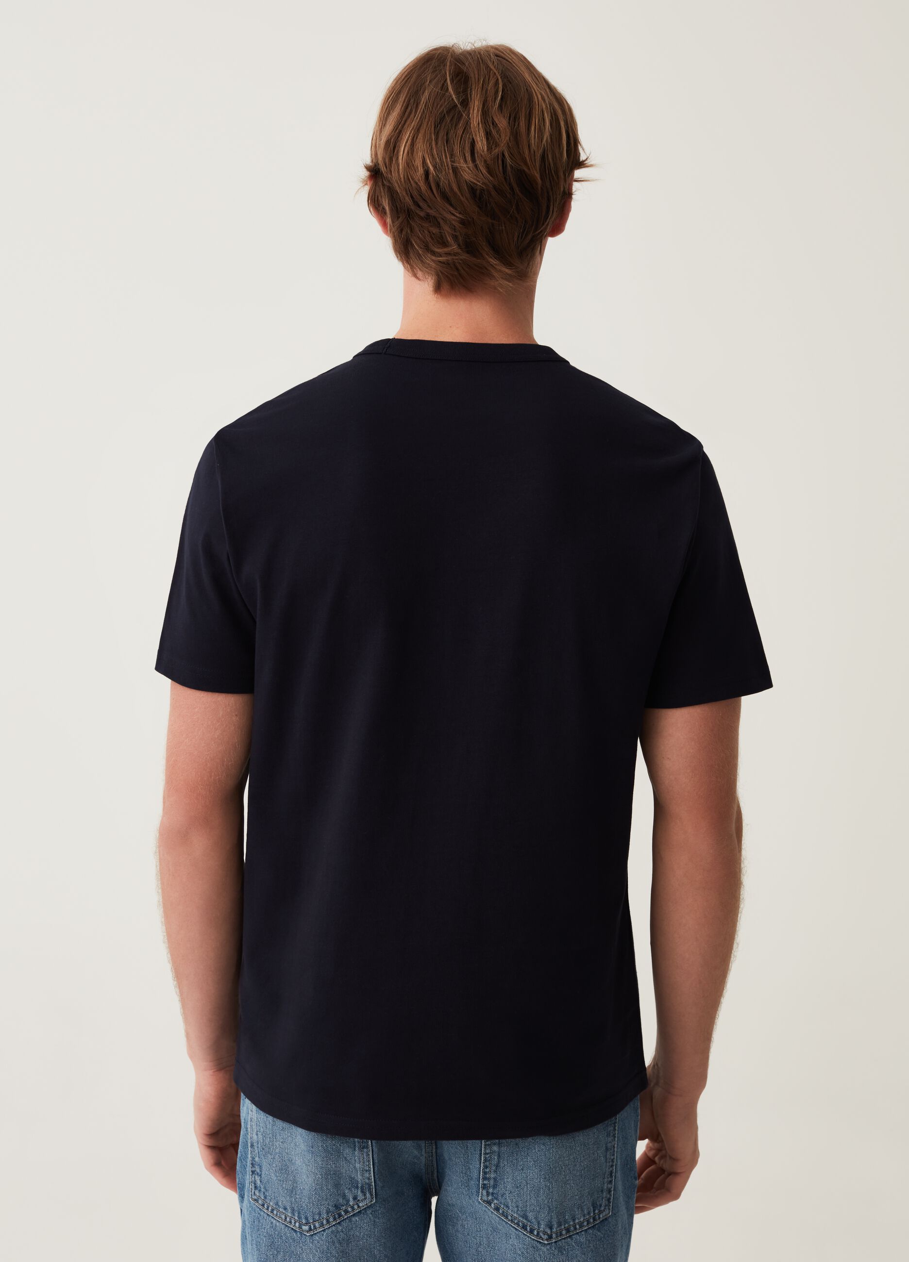 T-shirt in cotone con scollo rotondo_2