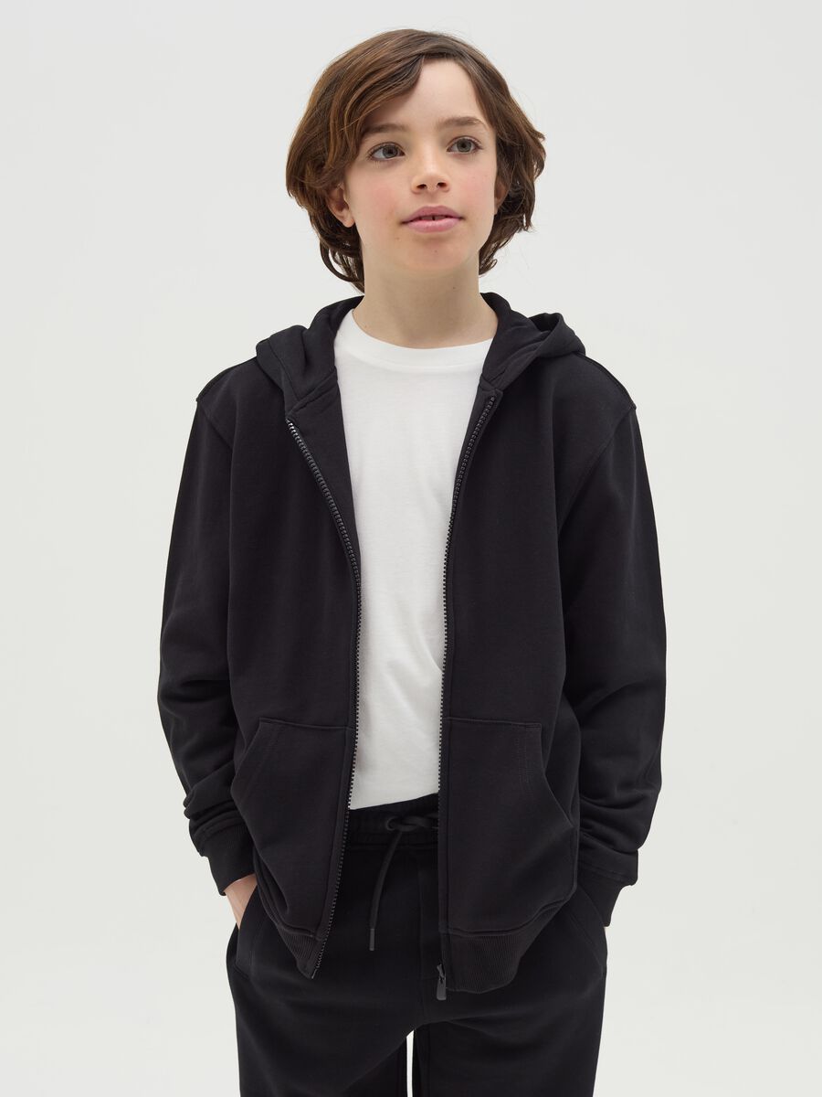 French terry full-zip hoodie_0