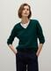 Green V-neck wool sweater_2