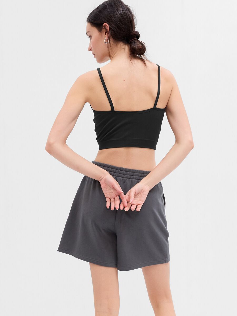 Shorts in French Terry con stampa logo_1