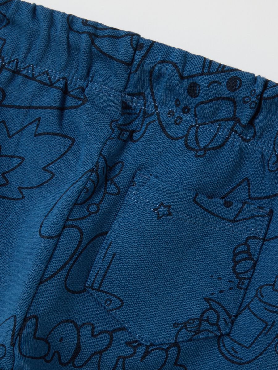 Kids' pure cotton blue jogger trousers_3