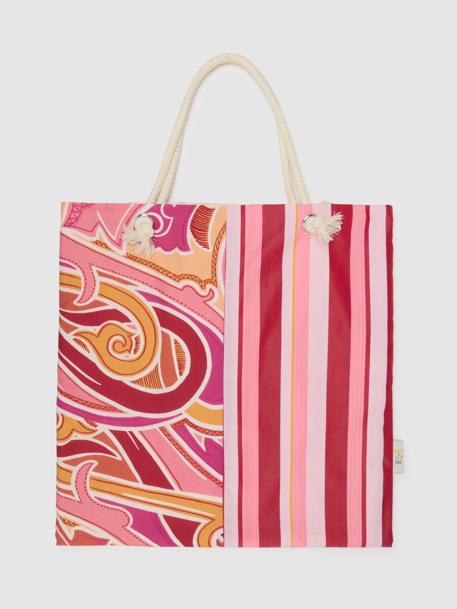Women's multicolour pure cotton shopper bag QUID_0