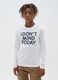 Boy's long white cotton top, regular fit_0